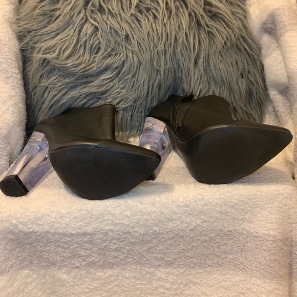 Free Press Clear Heeled Booties - Picture 3 of 6